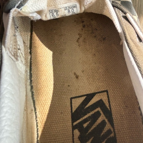 Vans Light Grey Checker slip sneakers women’s size 8 - Picture 10 of 10